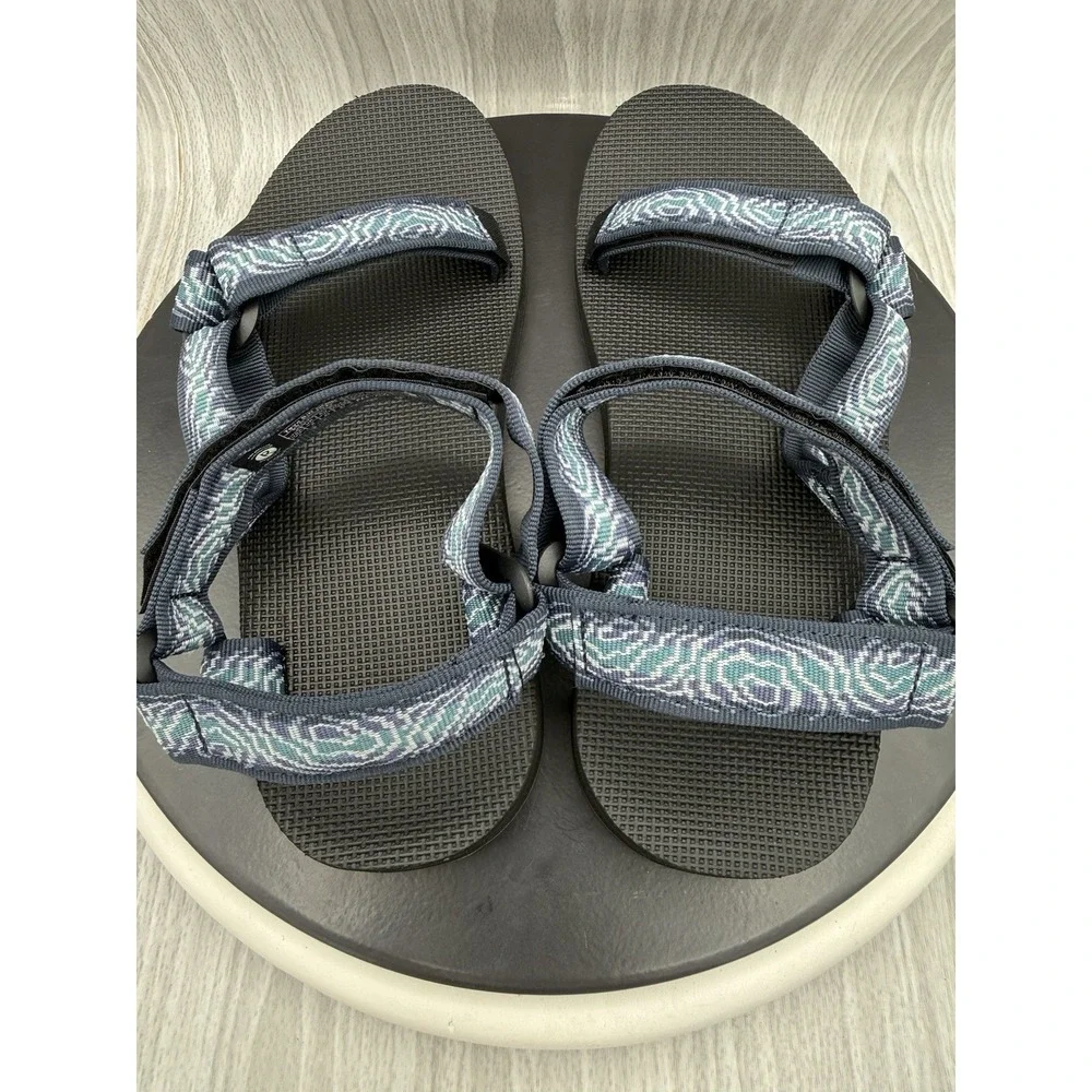 Teva Original Universal Mens Size 9 Archive Topo Navy Print Outdoor Sandals NEW